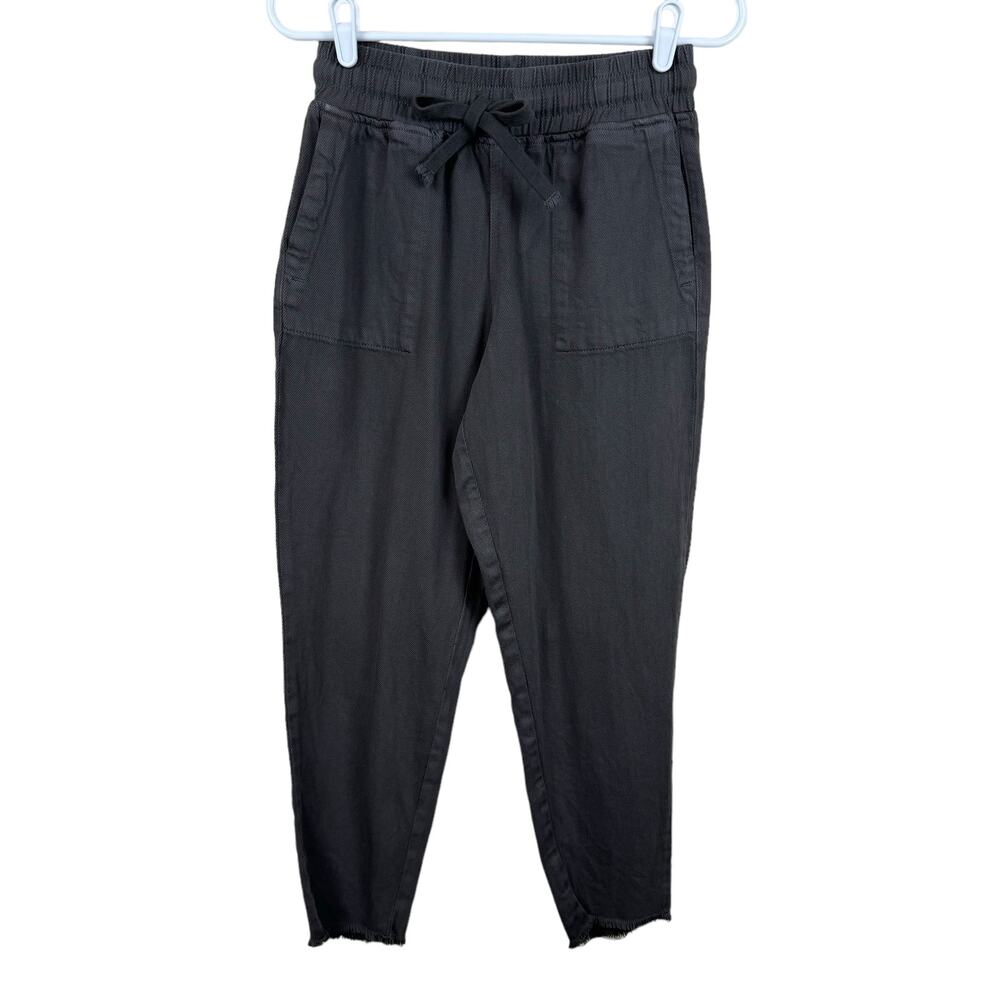 Women's‎ OAT New York Brown Jogger Pull On Elastic Waist Raw Hem Casual Pant XS